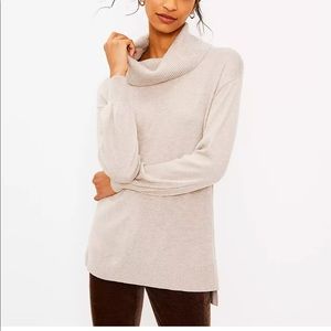 New Loft Cowl Tunic Sweater XS in Sand/tan